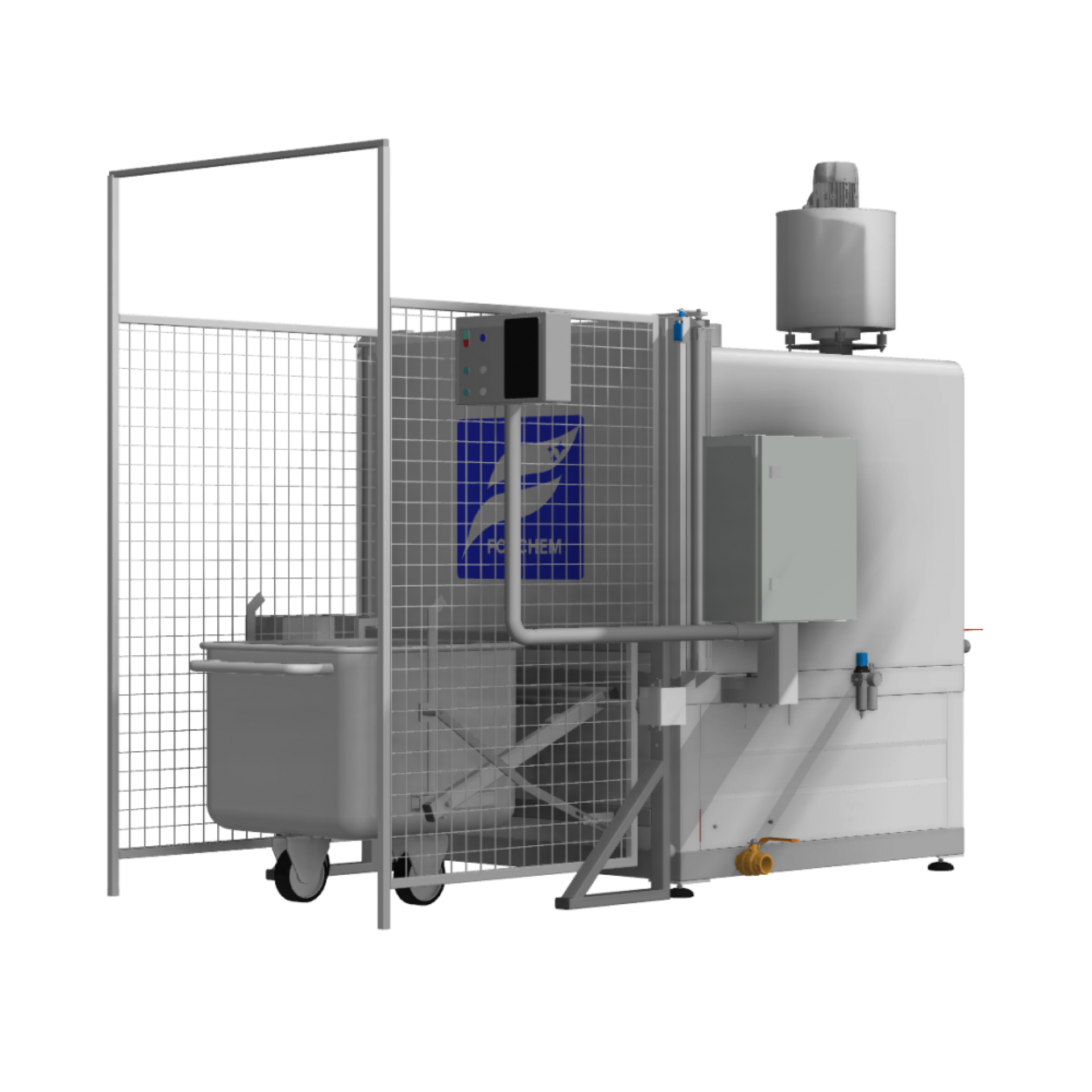 Myčka vozíků LASKA a manipulačních vozíků FORCHEM KMV 1200
